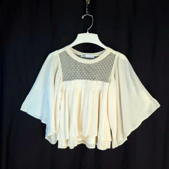 Zara Mesh Neckline Layered Top - Picture 8 of 9